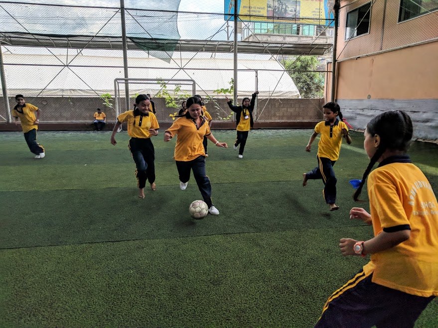 Grade 4 and 5 at Futsal.